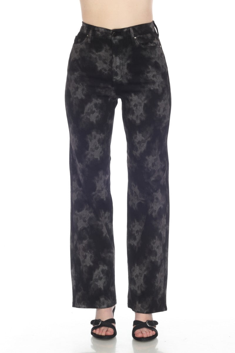 Straight-Leg Jean - Black Smoke Tie-Dye